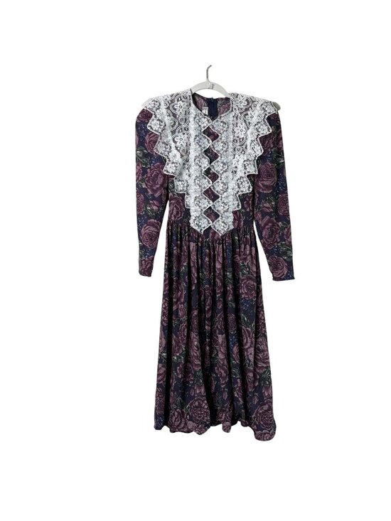 Jessica McClintock Gunne Sax Dresses & Skirts - Vintage Jessica McClintock Gunne Sax Dress Size 3 4 Floral Lace Trim Cottage